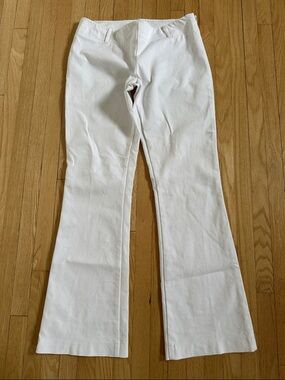 Guess by Marciano 90s low-rise flared white cotton trousers pants size 6